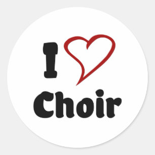 I Liebe Choir Runder Aufkleber
