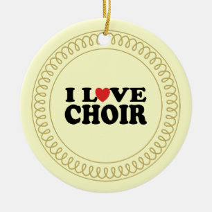 I Liebe-Chor-musikalisches Keramik Ornament
