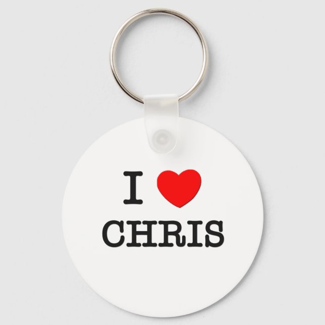 I Liebe Chris Schlüsselanhänger (Vorderseite)