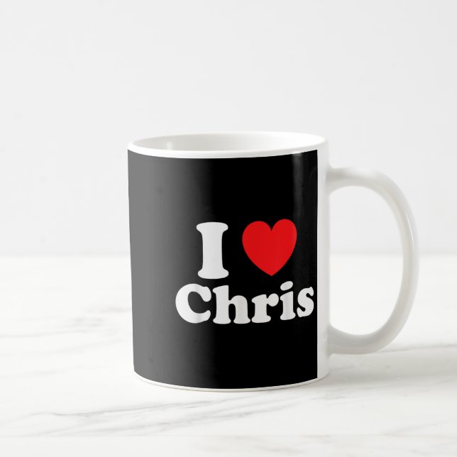 I Liebe Chris Valentine Sorry Ladys Typ Heart Bel Kaffeetasse (Rechts)