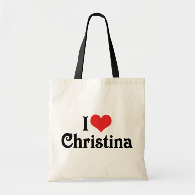 I Liebe Christina Tragetasche (Vorne)