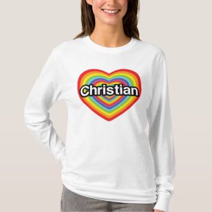 I Liebe Christlich: Regenbogenherz T-Shirt