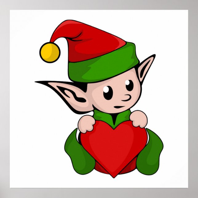 "I LIEBE CHRISTMAS" ELF POSTER (Vorne)