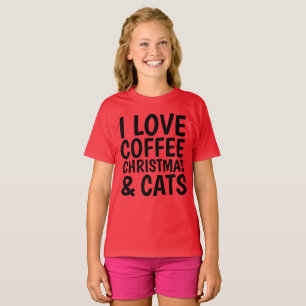 I LIEBE CHRISTMAS KAFFEE & KATZKATZE CAT-T - Shirt