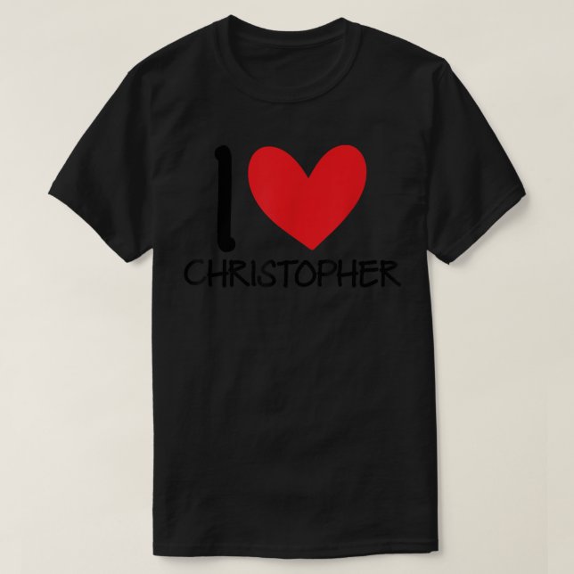 I Liebe Christopher Name Personalisiert Men Typ BE T-Shirt (Design vorne)