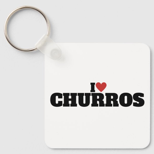 I Liebe Churros Schlüsselanhänger (Vorderseite)