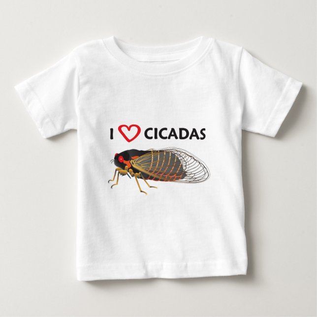 I Liebe Cicada Baby T-shirt (Vorderseite)