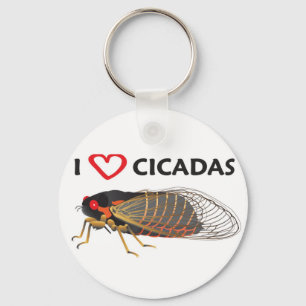"I Liebe Cicada" Schlüsselkette Schlüsselanhänger