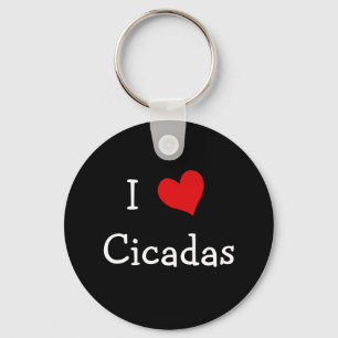 I Liebe Cicadas Schlüsselanhänger