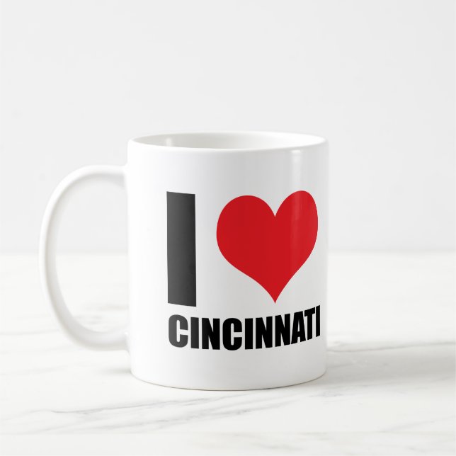 I Liebe Cincinnati Kaffeetasse (Links)