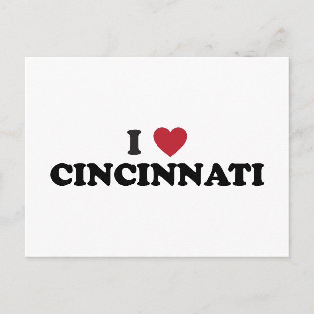 I Liebe Cincinnati Ohio Postkarte (Vorderseite)
