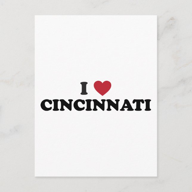 I Liebe Cincinnati Ohio Postkarte (Vorderseite)
