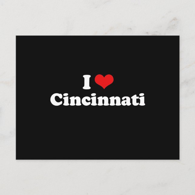 I LIEBE CINCINNATI POSTKARTE (Vorderseite)
