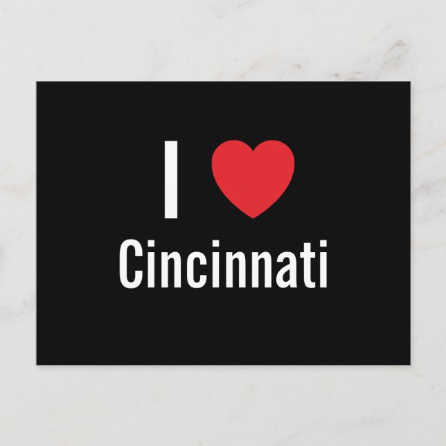 I Liebe Cincinnati Postkarte (Vorderseite)