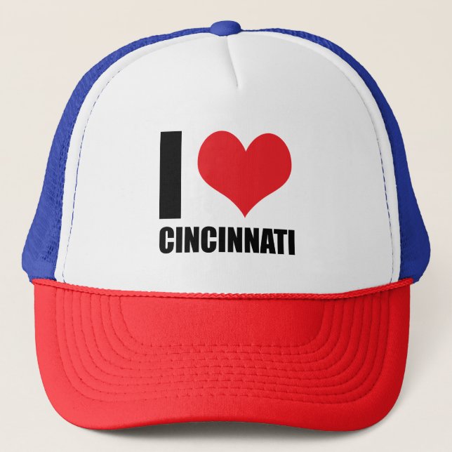 I Liebe Cincinnati Truckerkappe (Vorderseite)