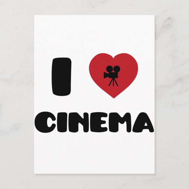 I Liebe Cinema Postkarte (Vorderseite)