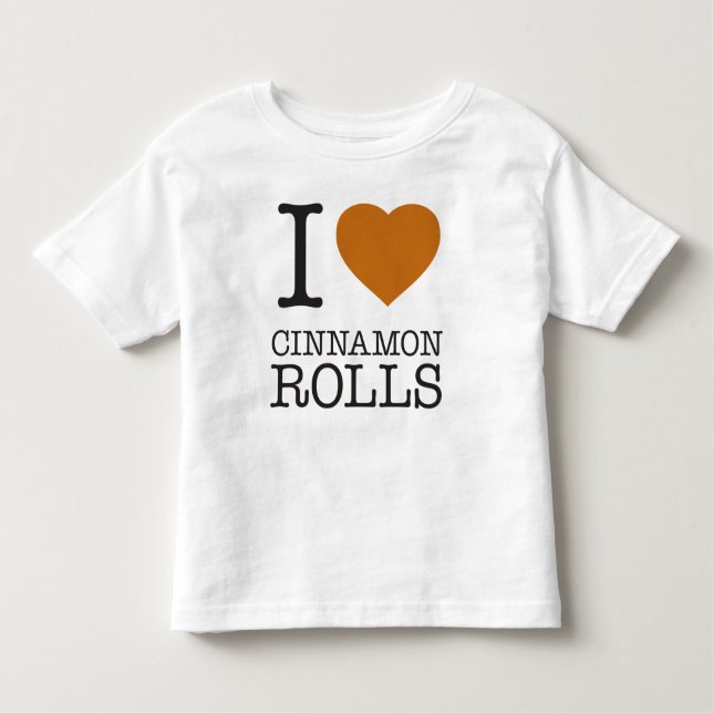 I LIEBE CINNAMON ROLLS KLEINKIND T-SHIRT (Vorderseite)