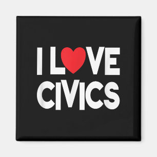 I Liebe Civics Zitat Lehrer und Student Magnet