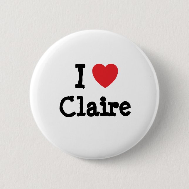 I Liebe Claire heart T - Shirt Button (Vorderseite)