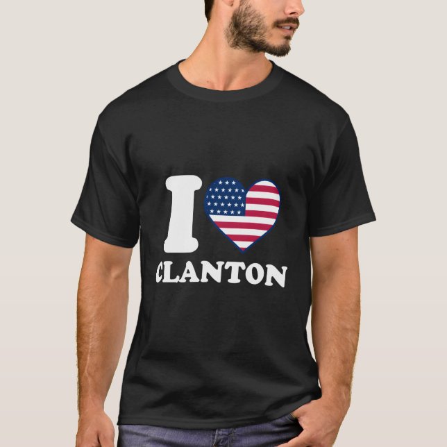 I Liebe Clanton I He Clanton T-Shirt (Vorderseite)