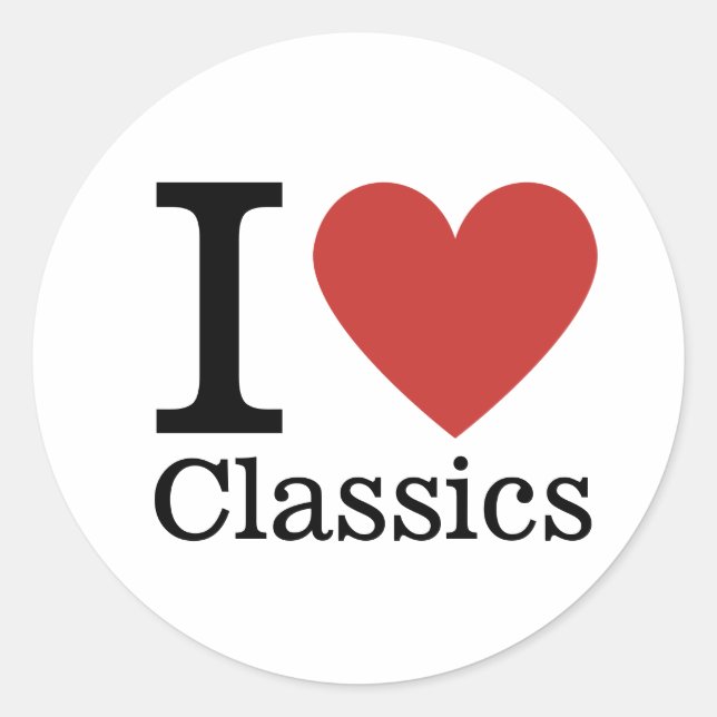I ❤️ Liebe Classics STICKER (Vorderseite)