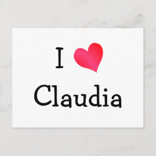 I Liebe Claudia Postkarte