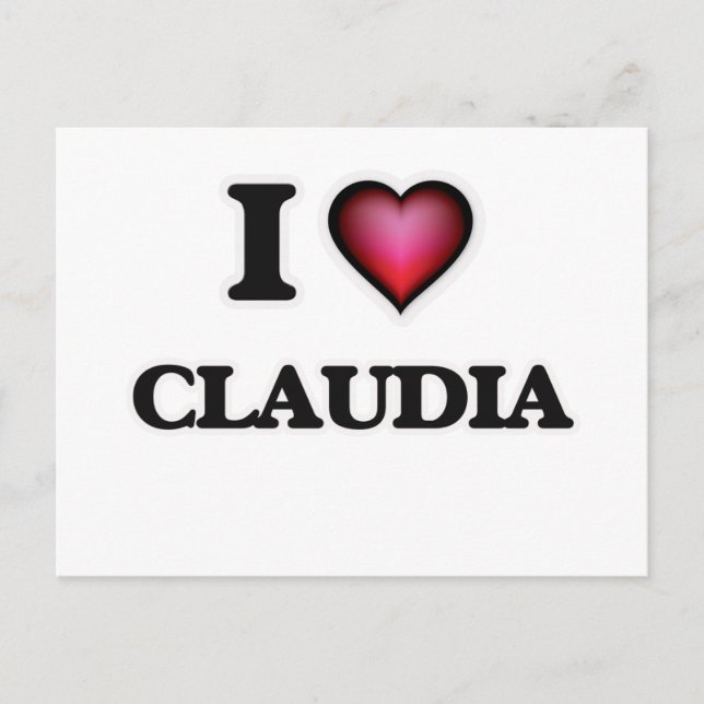 I Liebe Claudia Postkarte (Vorderseite)