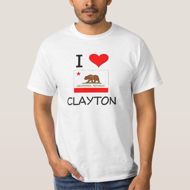 I Liebe CLAYTON Kalifornien T-Shirt (Vorderseite)