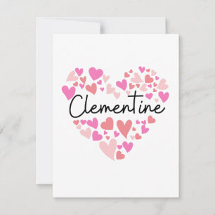 I Liebe Clementine - Herz für Clementine Dankeskarte