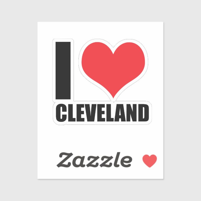 I Liebe Cleveland Aufkleber (Blatt)