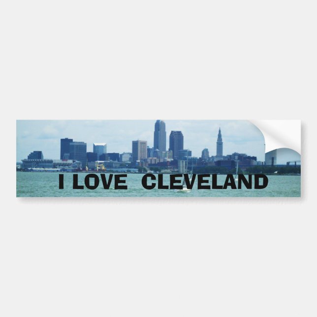 I LIEBE CLEVELAND Autoaufkleber (Vorne)