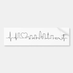 I Liebe Cleveland in einer außerordentlichen ecg Autoaufkleber