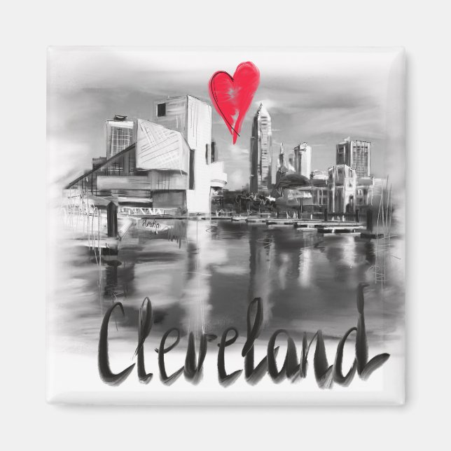 i Liebe cleveland Magnet (Vorne)