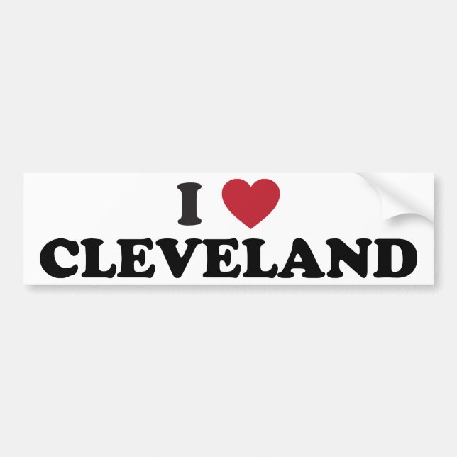 I Liebe Cleveland Ohio Autoaufkleber (Vorne)