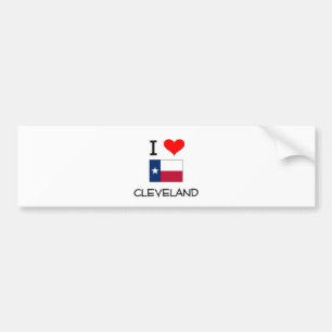 I Liebe Cleveland Texas Autoaufkleber