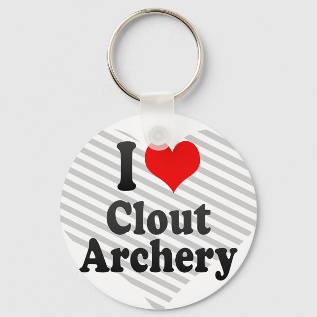 I Liebe Clout Archery Schlüsselanhänger (Vorderseite)