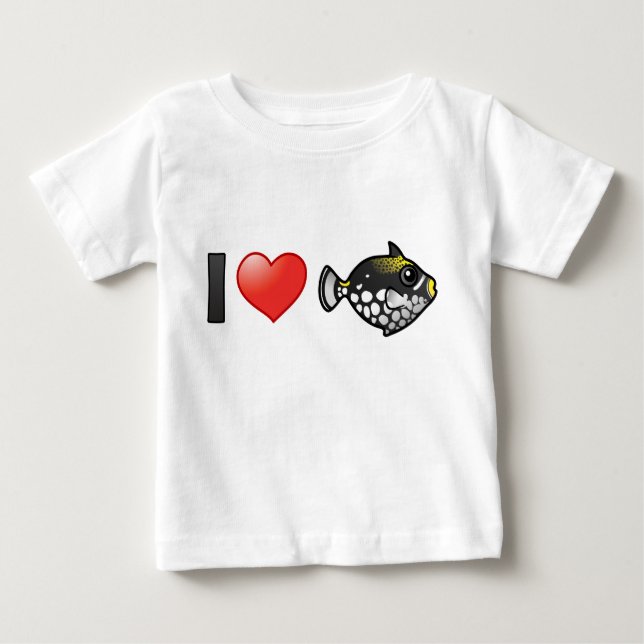 I Liebe Clown Triggerfish Baby T-shirt (Vorderseite)