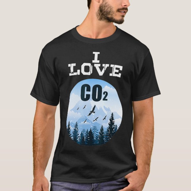 I Liebe CO2 AntiKlimaschutz Dieseltreiber Demo T-Shirt (Vorderseite)