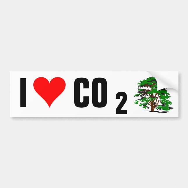 I Liebe CO2 Autoaufkleber (Vorne)