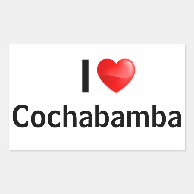 I Liebe Cochabamba Rechteckiger Aufkleber (Vorderseite)