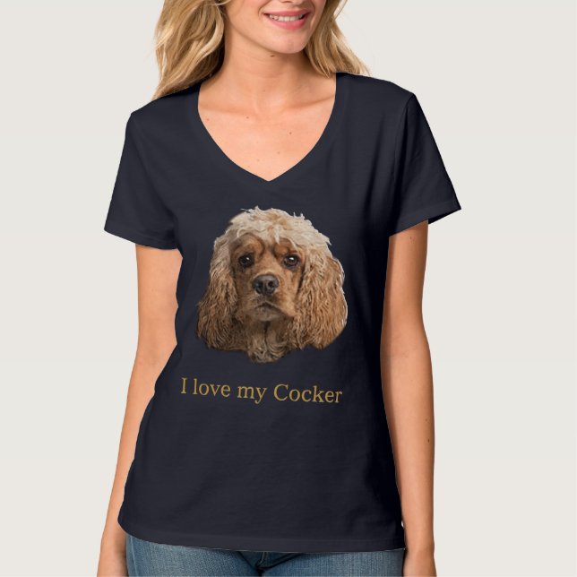 I Liebe Cocker Spaniels T - Shirt (Vorderseite)
