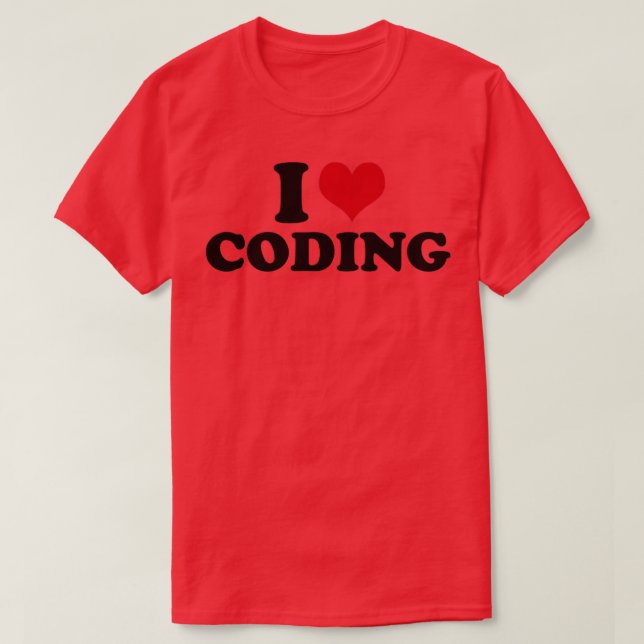 I Liebe Coding T-Shirt (Design vorne)