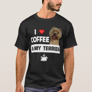 I Liebe Coffee and My Cairn Terrier Dog Mama Vater T-Shirt