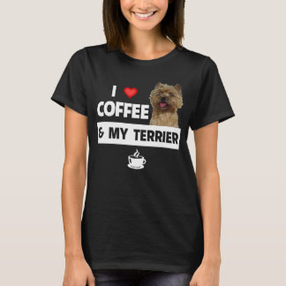 I Liebe Coffee and My Cairn Terrier Dog Mama Vater T-Shirt