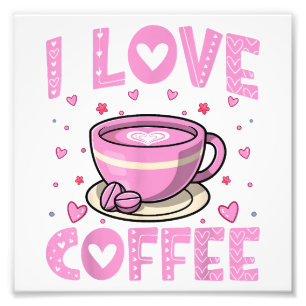 I Liebe Coffee - Funny Coffee Drink Coffein Addi Fotodruck