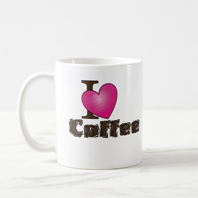 "I Liebe Coffee" Kaffee Tasse (Links)