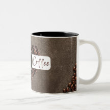 "I Liebe Coffee" mit Kaffeebohnen Tasse Herz