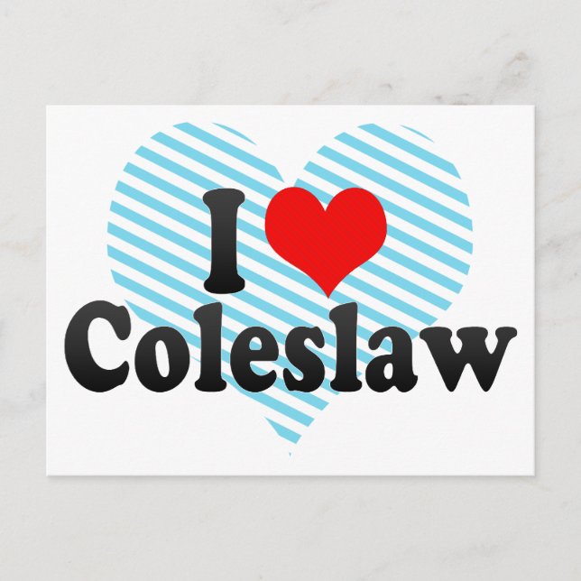 I Liebe Coleslaw Postkarte (Vorderseite)