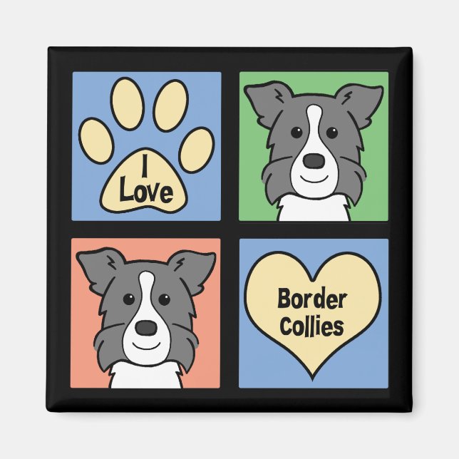 I Liebe Colliese an den Grenzen Magnet (Vorne)