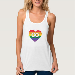 I Liebe Colorado Rainbow Heart Tank Top